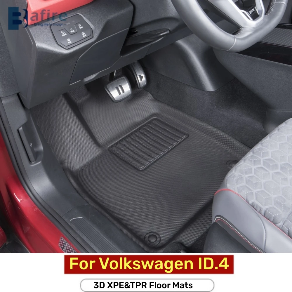 

BAFIRE 3D Floor Mats Custom For Volkswagen ID.4 XPE&TPR Upgrade Floor Liner All Weather Non-Slip Carpet TPE Trunk Mat