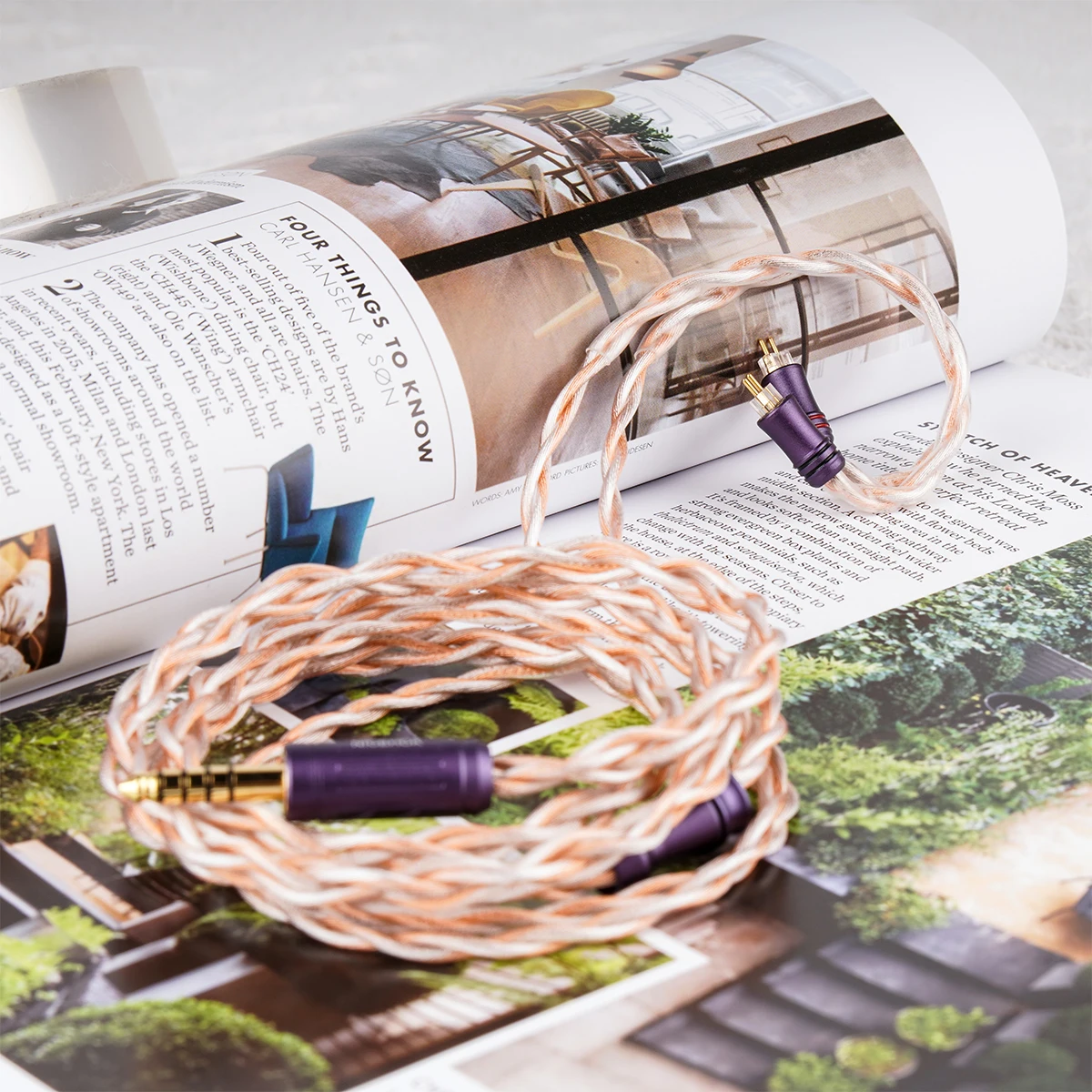 NICEHCK TriSPC HiFi كابل الصوت 7N ثلاثة أنواع الفضة مطلي النحاس سلك صوتي MMCX/2Pin 4.4 مللي متر مطلية بالذهب التوصيل ل NX8 IEM