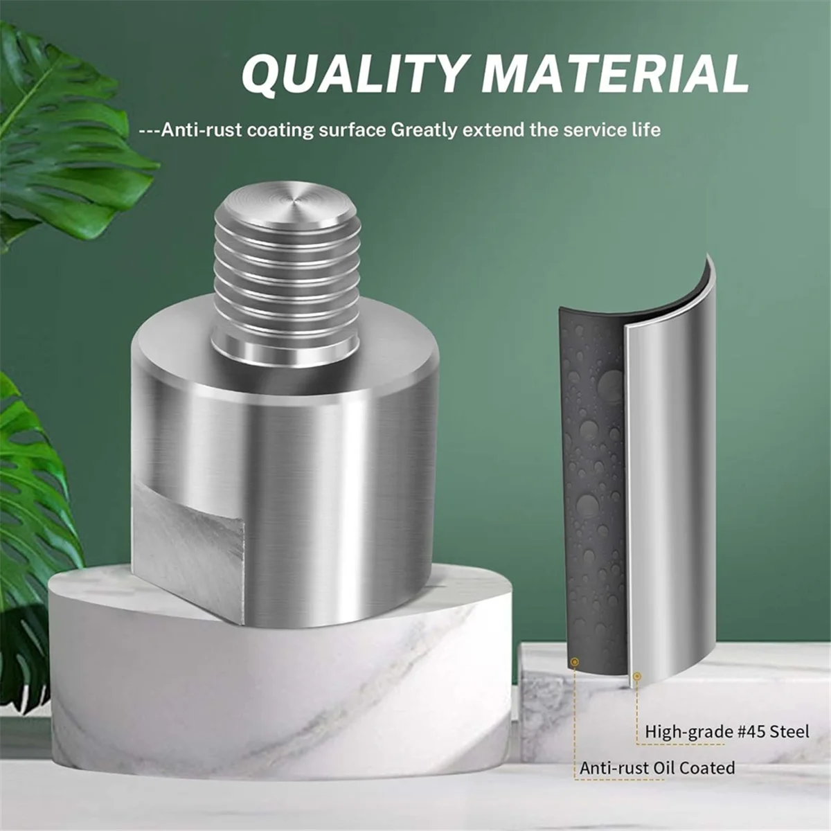 Adapter wrzeciona tokarki ABNJ, adapter wrzeciona głowicy tokarki, konwertuje 1-1/4 cala X 8TPI na 1 cal X 8TPI do tokarki do drewna