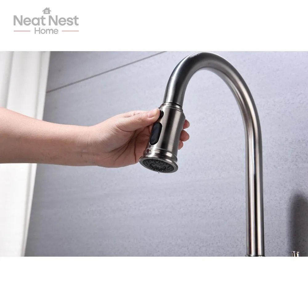 Industrial Style Kitchen Faucet with Pull Down Sprayer, pull-out spray head,Rugged Charm for Urban kitchen, Single-handle design