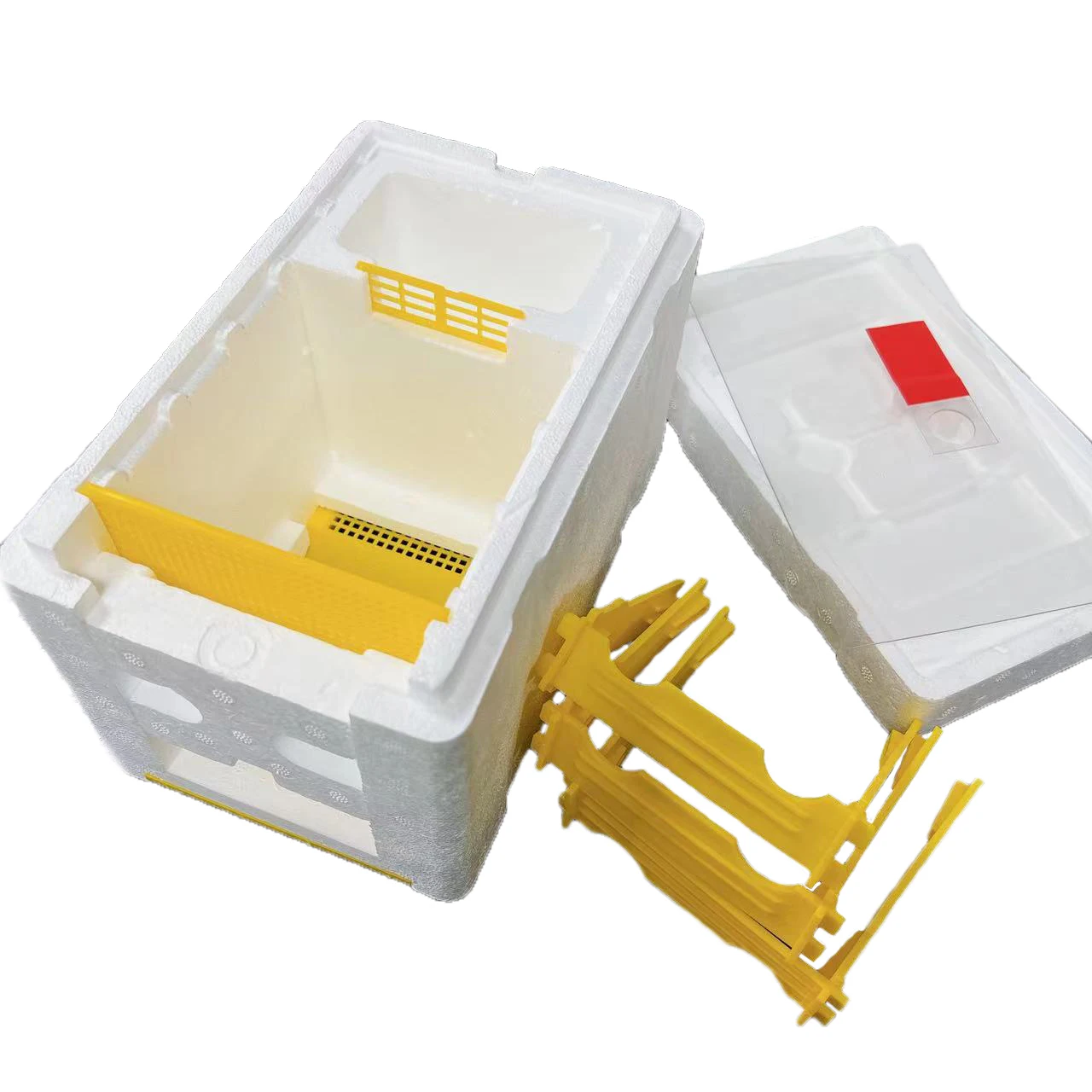Chinabees Beehive Beekeeping Box Foam Bee Breeding Box Queen King Bee Hives Boxes Pollination Bee House Beekeeping Equipment
