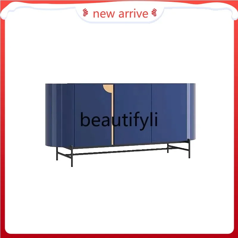

D2520 Light Luxury Locker Metallic Paint Modern Minimalist Entrance Cabinet