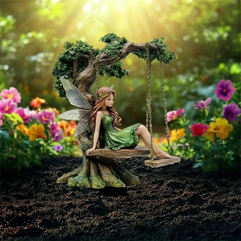 2D Flat Charming Fairy Butterfly Wings Acrylic Ground Stake Bonsai Decor Lawn Garden Cottage Support Decoration