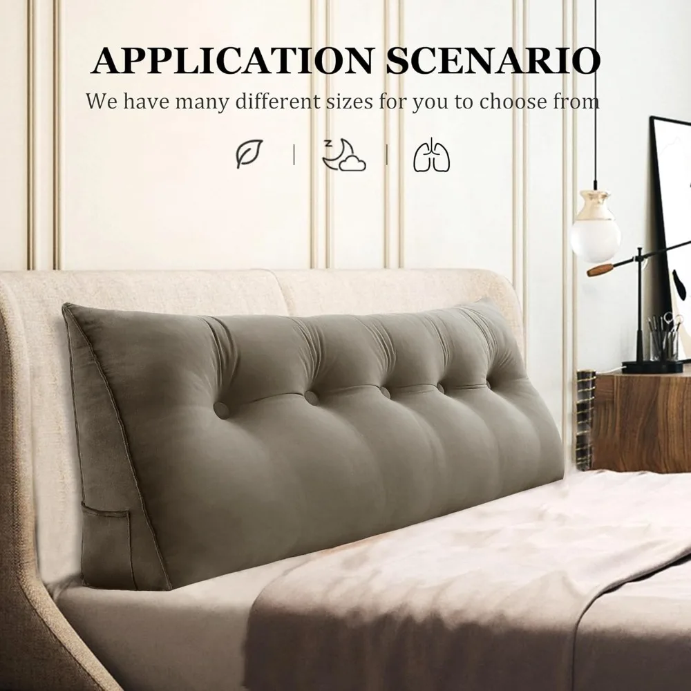 وسادة إسفين سميكة بحجم كوين للسرير - دعم مريح لللوح الأمامي ووسادة مسند الظهر لتحسين وضع الجسم #3