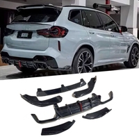 Carbon Fiber Front Lip Rear Diffuser With Lamp Rear Splitters Spoiler Bodykit For BMW X3M X4M F97 F98 2022-2023