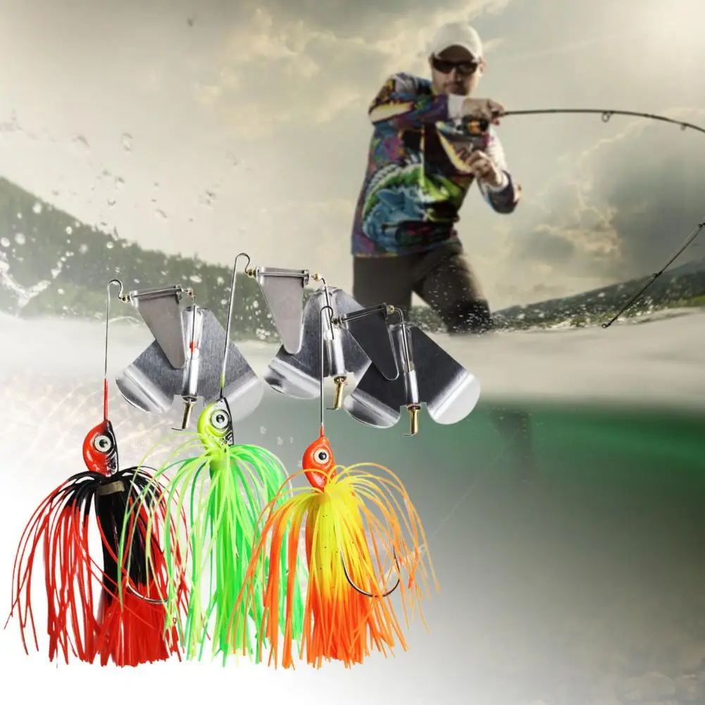 Skirt Fishhook Bait  Compact All Water Application Tear-resistant  Fish Whisker Spinning Sequin Fake Lure Outdoor Fishing