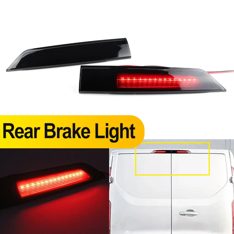 2PCS Car Rear Brake Led Light For Transit Custom 2016-up 3Rd Third Lamp Stop Lights 12V High Mount Lamp OEM# 2009952, 2009953