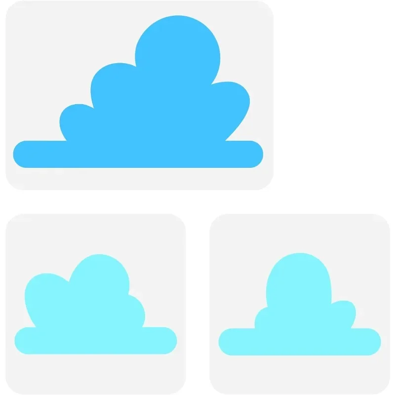 3PCS Large Cloud Paint Stencil 2 Size Wall Stencils for Bedroom Decoration Plastic for Painting on Tile Fabric Furniture