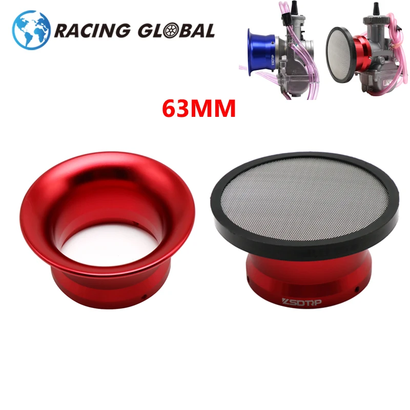 ALCON 63mm Karbüratör Hava filtreli fincan Net Motosiklet Karbüratör Rüzgar Fincan Boynuz Fincan Seti PWK Keihin PWM 34 36 38 40 42mm