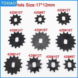 BM1418ZXF 9T 10T 12T 14T 16T 420 428 Electric Tricycle Sprocket for Chain Drive Bicycle Motorcycle Gear Brushless DC Motor Pinio