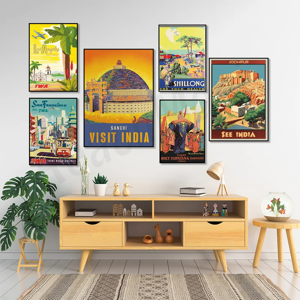 Australian cockatoo and longan tree, San Francisco, Chicago, beautiful country of India, Golden Temple Amrita travel poster