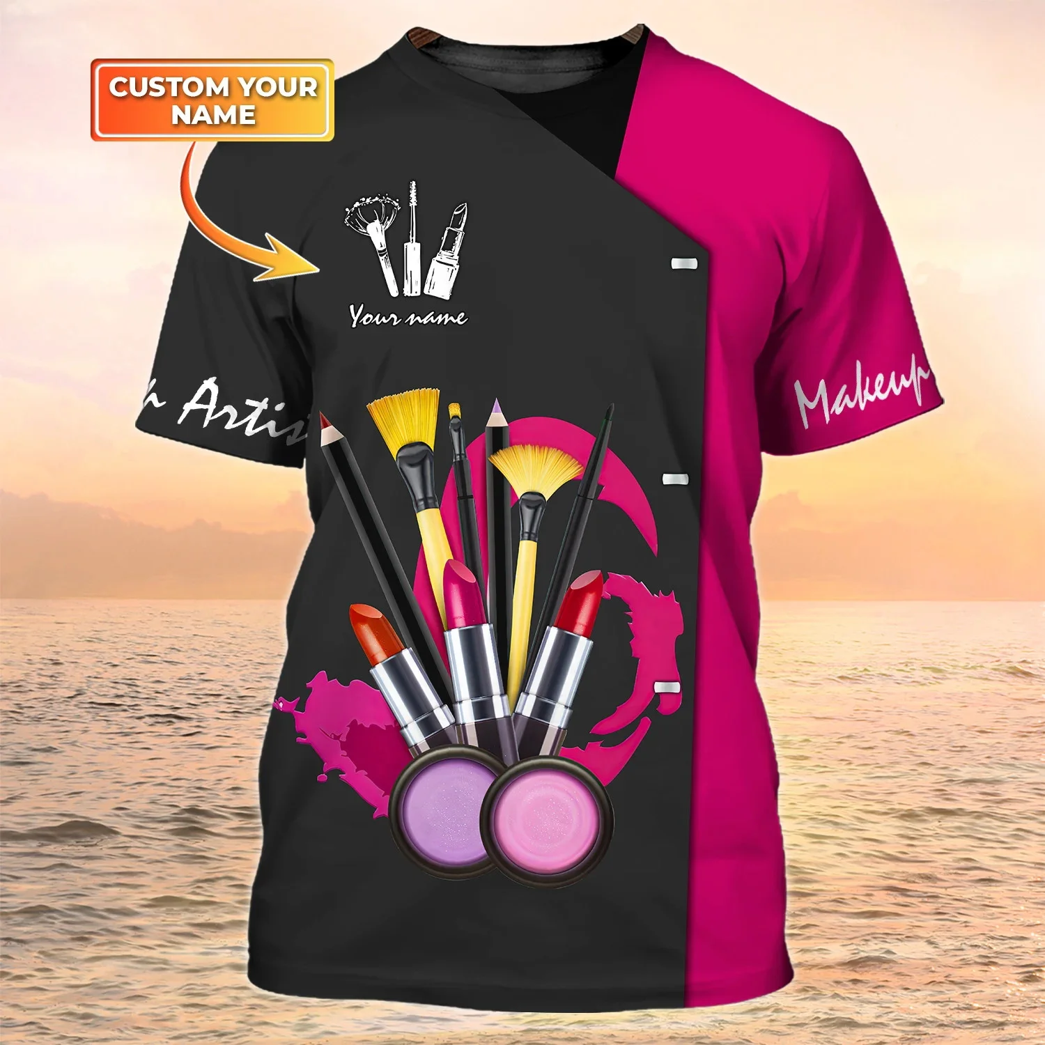 Beauty Makeup Names - Nieuwste Zomer Mode mannen T-shirt Make
