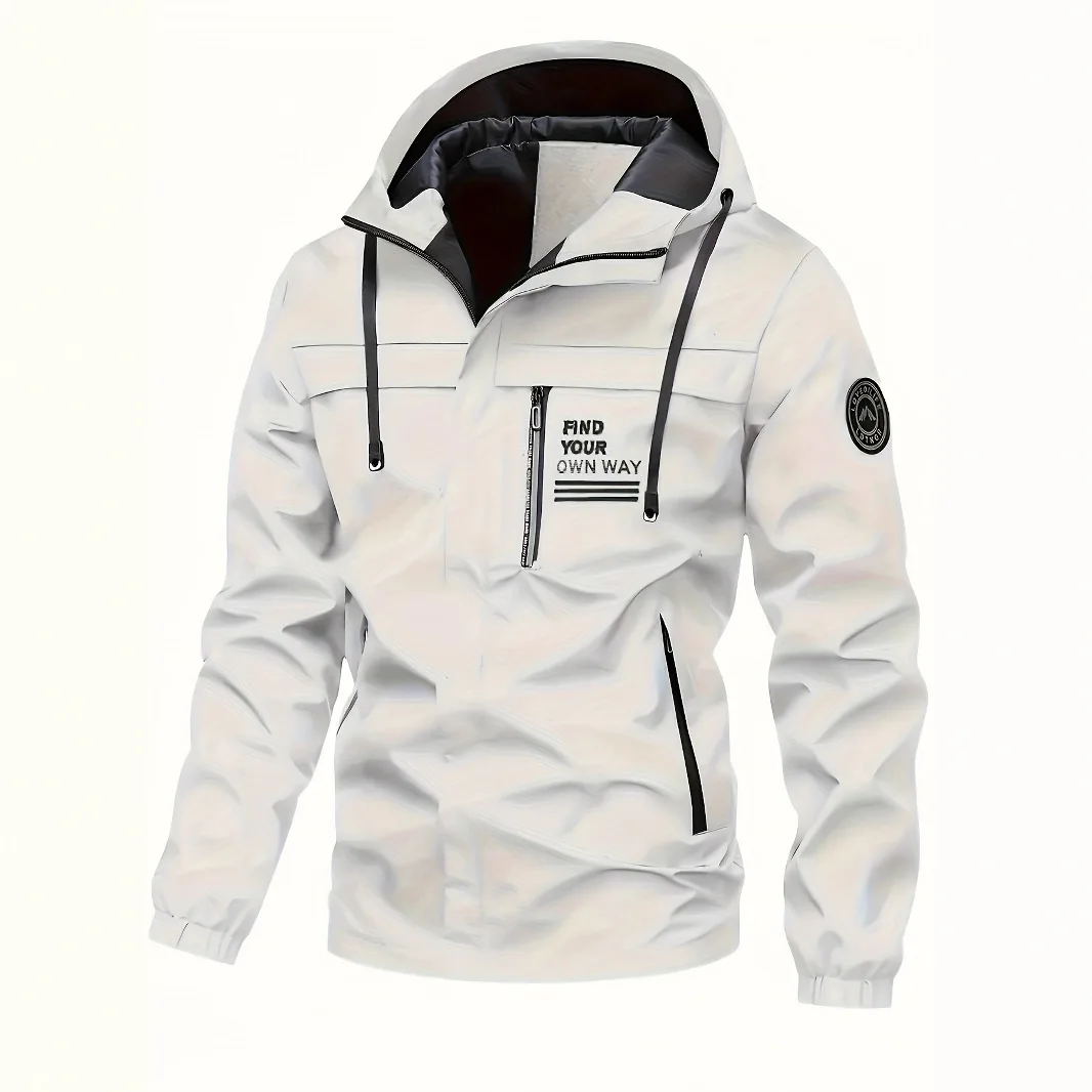 

Men's Trendy Windproof Waterproof Jacket New Casual Outdoor Anti-wrinkle Sports Coat Luxury Spring Autumn Hiking Windbreaker