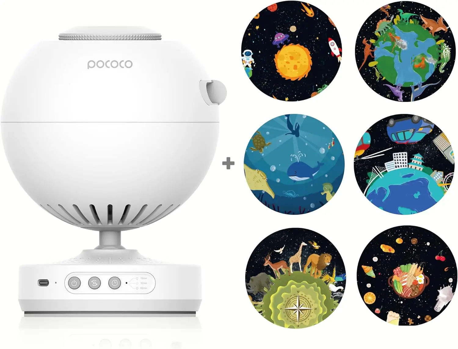 POCOCO Galaxy Star Projector for Bedroom with Replaceable Optical Film Discs, Kid's Corner - Discs (6 Pieces)