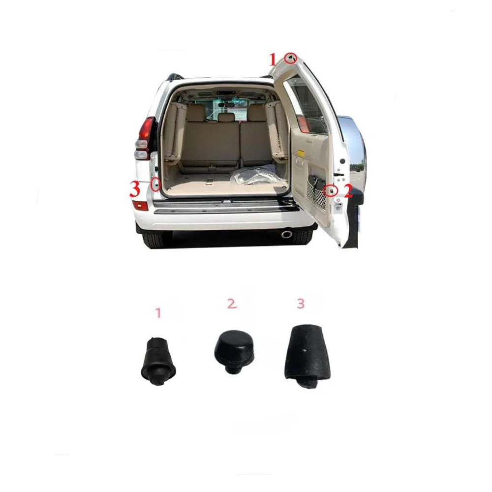 1 Piece Rear Tailgate Cushioning Pad for Land Cruiser for Toyota Prado LCP120 2003-2009 Black Lexus GX470 Easy Installation