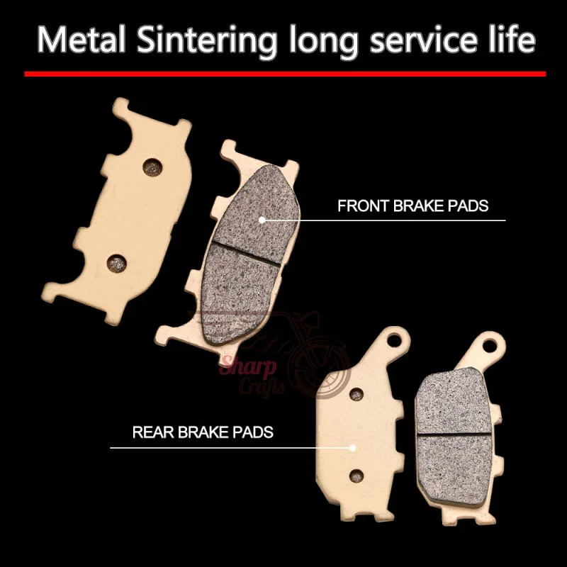 Motorcycle Metal Copper-Based Front & Rear Brake Pads Kits For YAMAHA 600 Diversion XJ6 XJ6-N XJ6-S XJ6-F 13-15 FZ6 Fazer 04-07