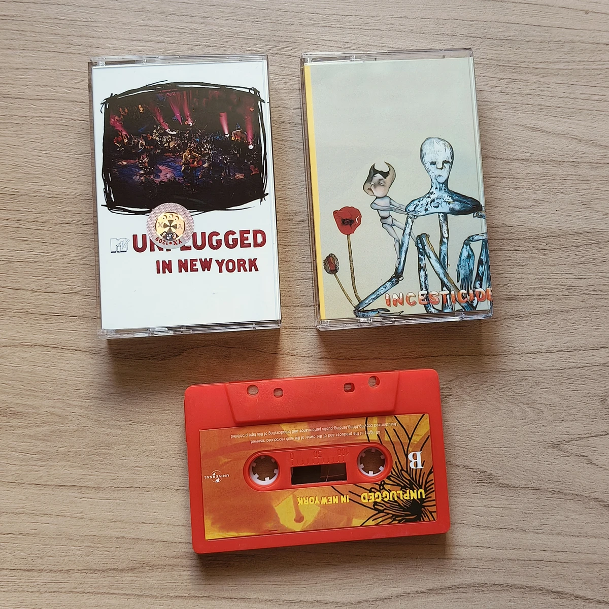 Cinta musical clásica Rock Kurt Cobain MTV desenchufado en Nueva York álbum incesticida 2 uds casetes Cosplay Walkman caja de rastas sonoras