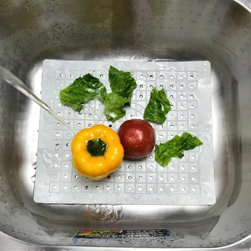 Popular Anti Slip TPR Sink Mat Dishes Heat Insulation Protector Bathroom Accessories