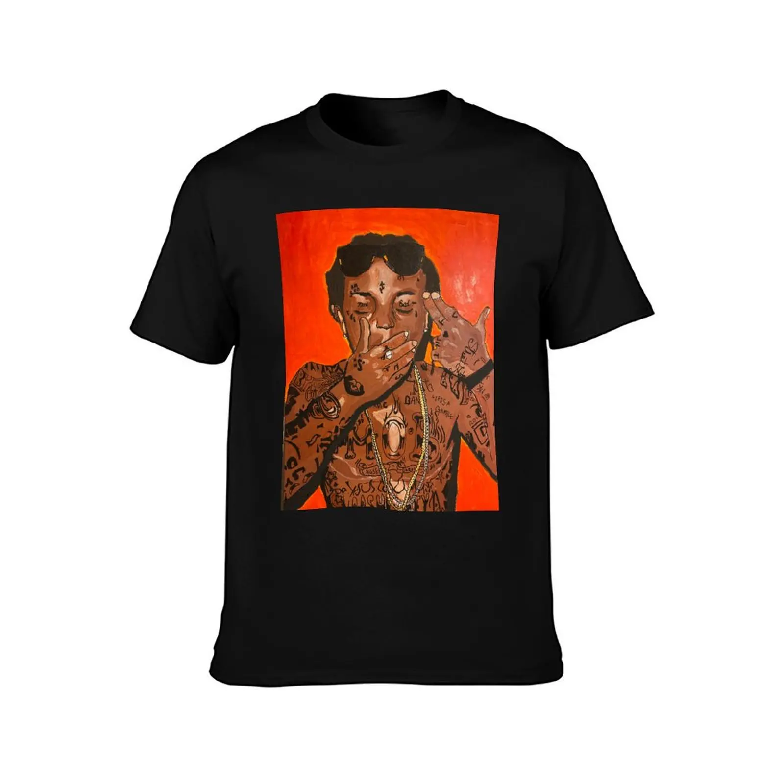 Lil Wayne Painting T-Shirt Casual Pattern Print Tee Shirt T-Shirt