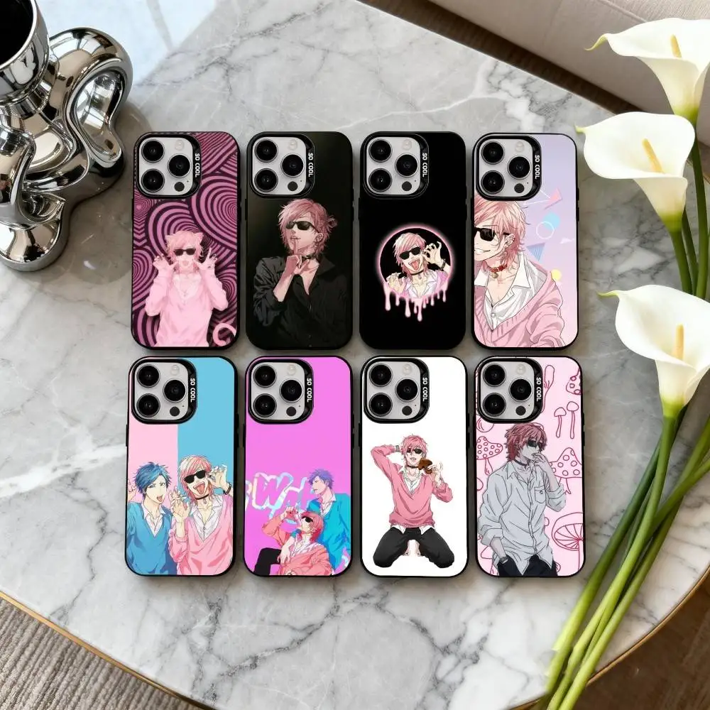 

A-Ayato Yuri-S Y-Yarichin C-Club Phone Case For iPhone17,16,15,14,13,12,11 Plus,Pro Max Black Candy Silver Plated Cover