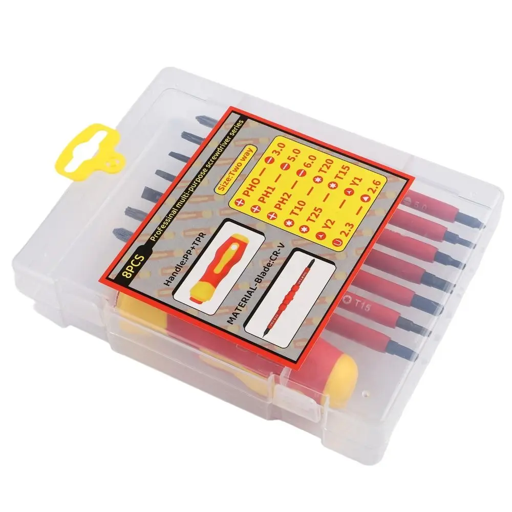 1000 V Insulated Electrician Repair Tools Kit Phillips Bits Magnetic Slotted Insulated Screwdrivers Set Changeable Bits
