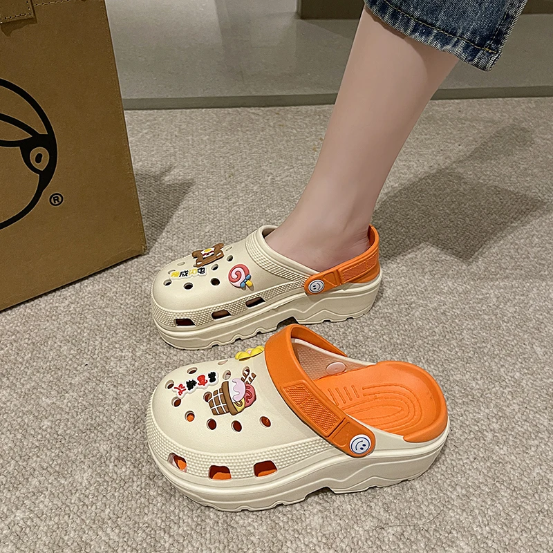 Women's Sandals Summer Outdoor Slippers EVA Soft Sole Garden Shoes Indoor Slippers Thick Sole Beach Sandals Girls Garden Shoes image 2