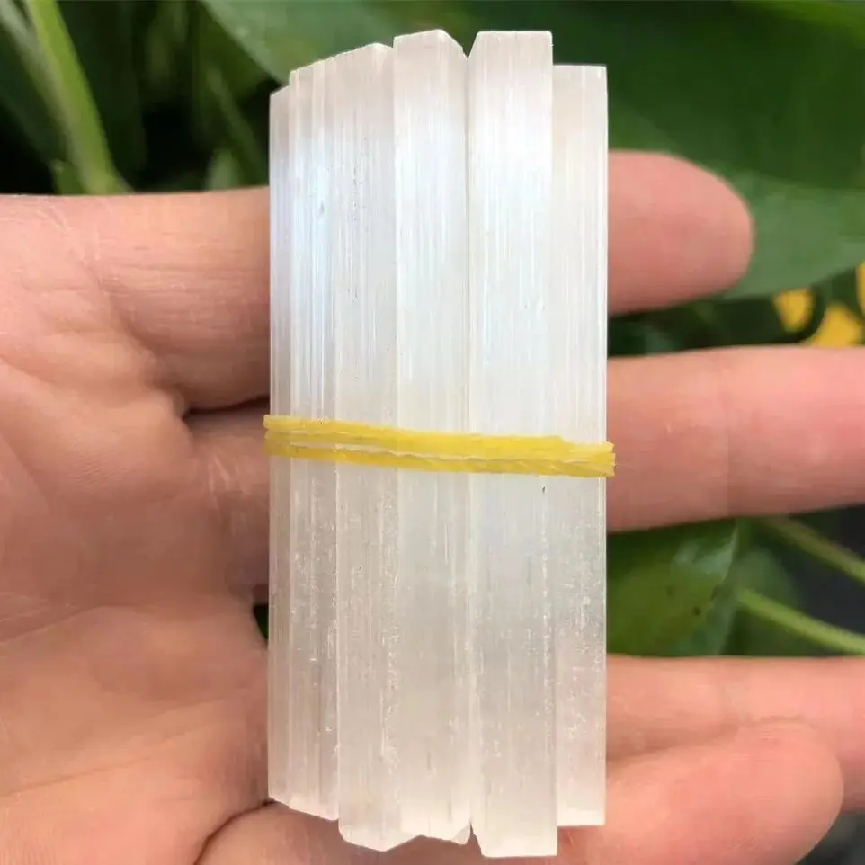 20 wortels Natuurlijke Seleniet Ruwe Kristallen Stok Chips Gips wit Kwarts Ruwe Mineralen Specimen helende kristal staaf