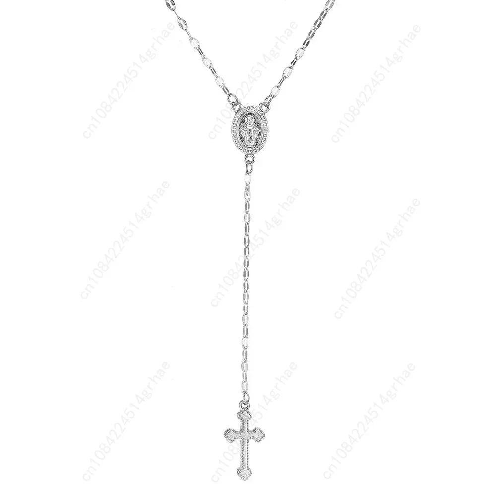 2026 موضة جديدة خمر الصليب المسيحي بوهيميا مسبحة دينية قلادة قلادة للنساء سحر هدايا مجوهرات الأزياء #4