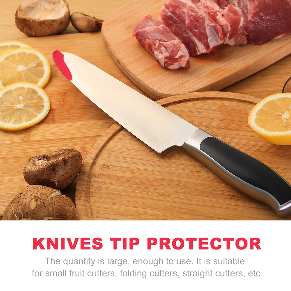 

30Pcs Knife Tip Protective Covers Plastic Sleeves Cutter Tip Guards Kitchen Safety Tools Chef Accessories Knives Protector