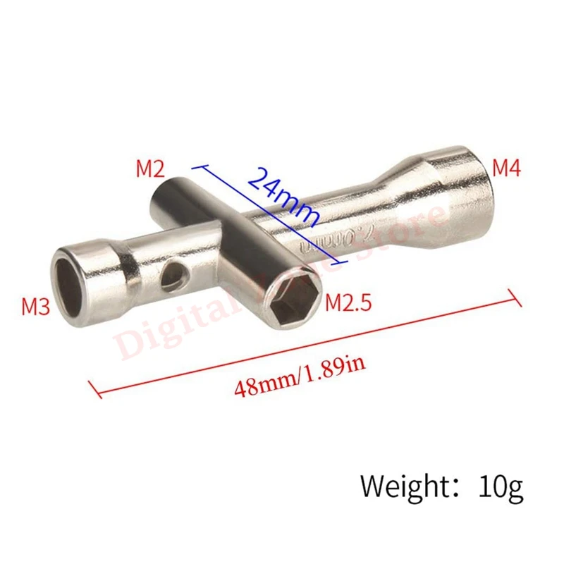 3D PrinterE3D V6 Nozzle Mini Spanner M2 M2.5 M3 M4 Screw Nut Hexagonal, Cross Wrench Sleeve Maintenance Tools