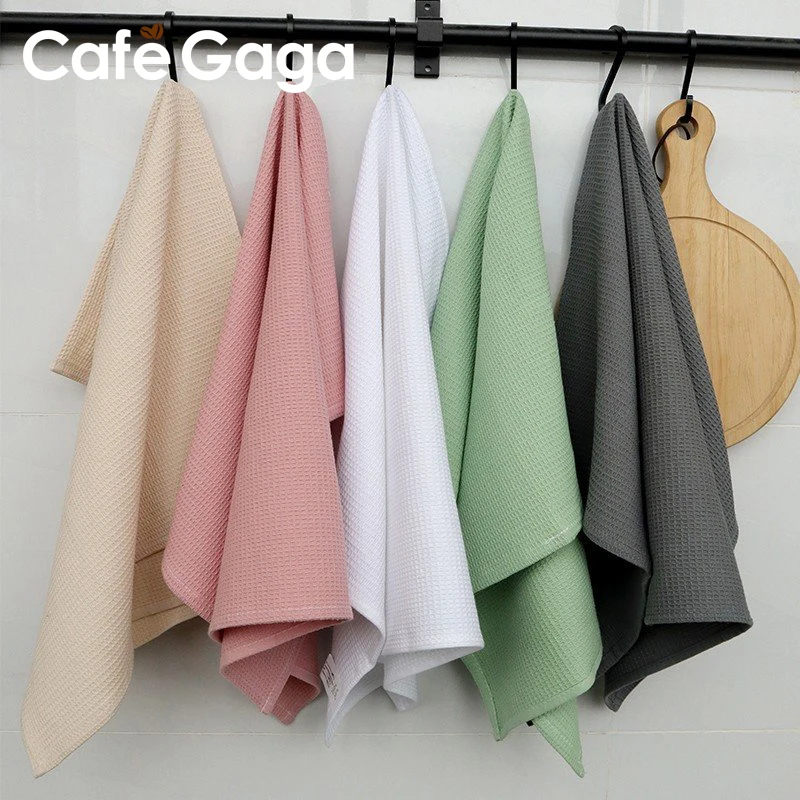 Coffee Bar Cleaning Towel Waffle Tea Towel Ultra Soft Absorbent Espresso Microfiber Cleaning Cloths 45*65cm Barista Clean Tools