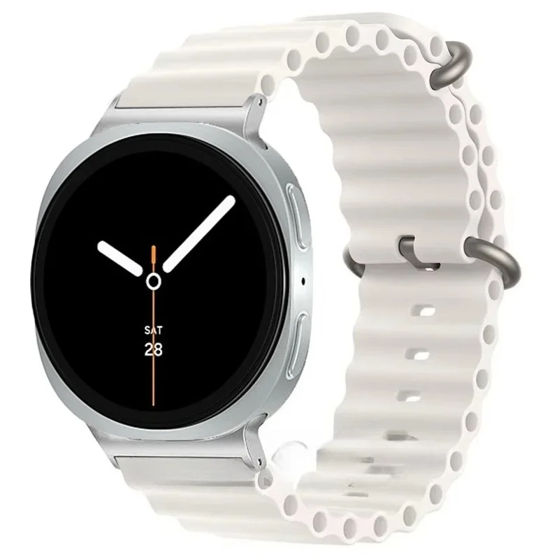 Ocean Sport Hollow Wristband For Samsung Galaxy Watch 9 8 44mm 40mm 8 Classic 46mm Silicone Rubber Bracelet Original Breathable