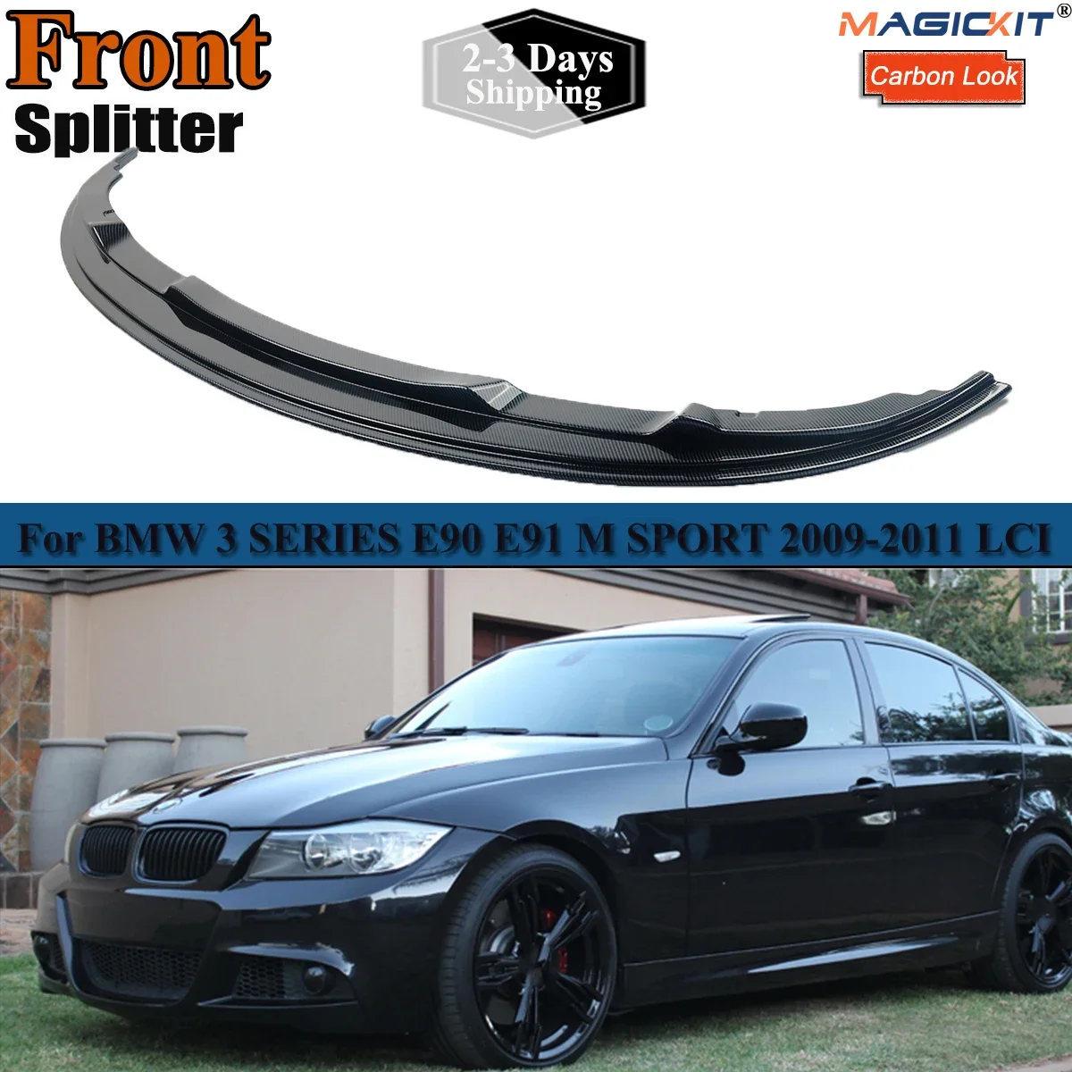 Universal Fore Spoiler Splitter Body Kit Guard For BMW E90 Front Lip Bumper 2009-2012 Car Accessories