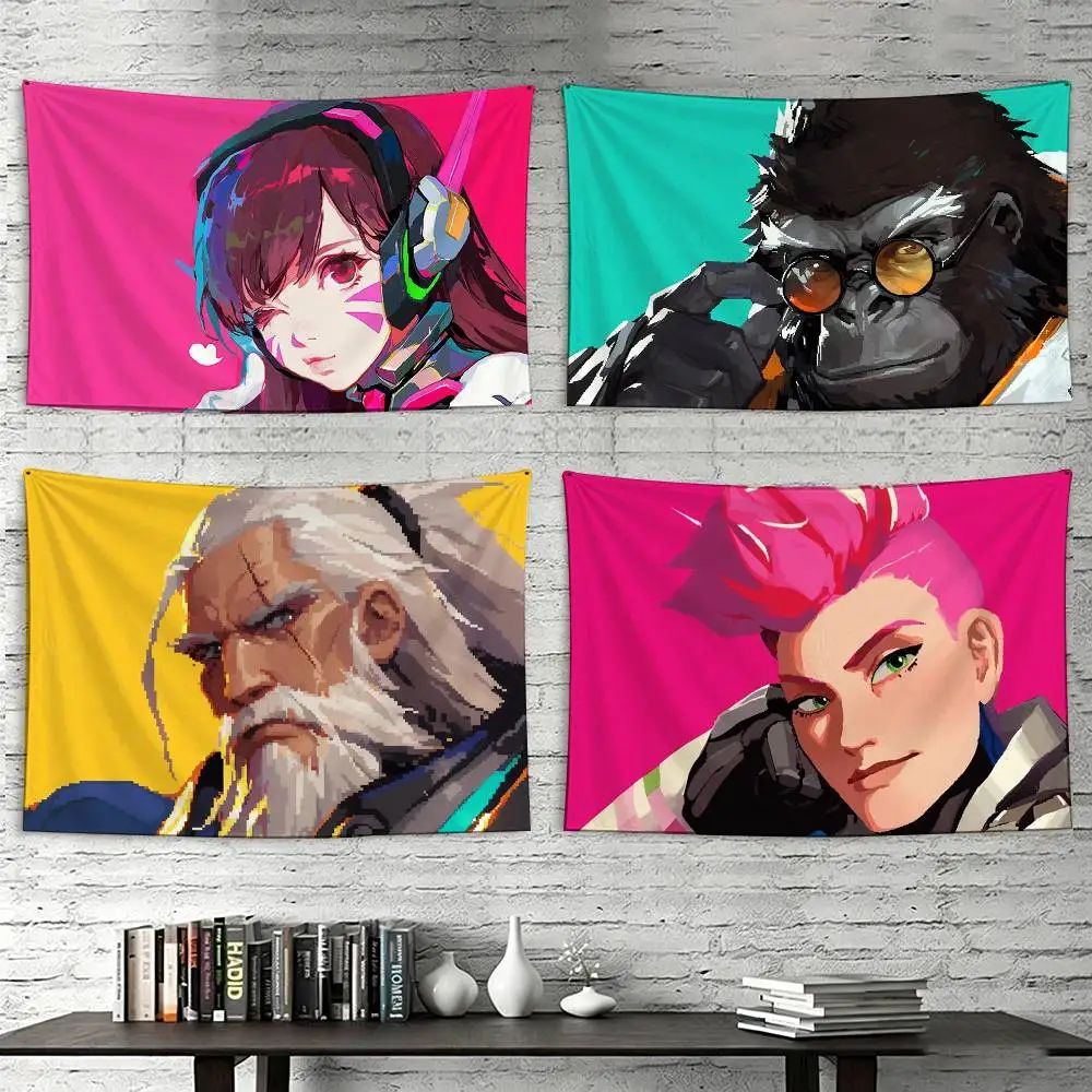 

Pop Game O-Overwatch-S Flags Wall Hanging Tapestry Outdoor Garage Room Decorative flag Background Blanket