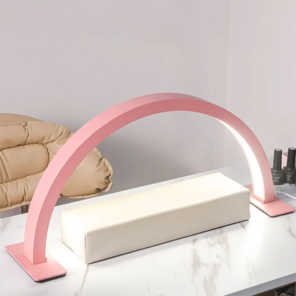 ضوء نصف قمر لمصباح مكتب الأظافر، ضوء ملء لتجميل وشم الأظافر والحواجب #4