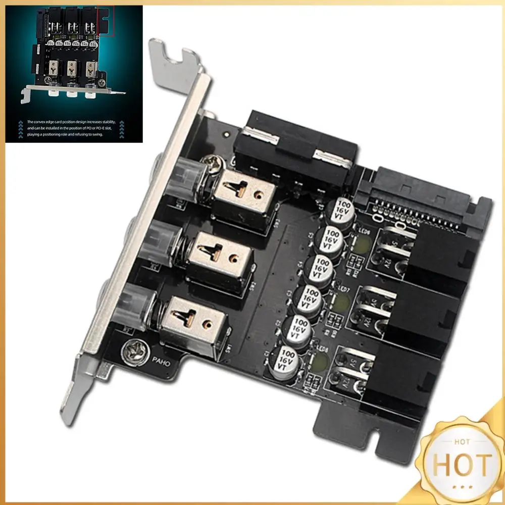 

HDD Power Switch Accessory LED Backlit Numbered Hard Disk Management System 4Pin SATA Intelligent Control Management System PCIE