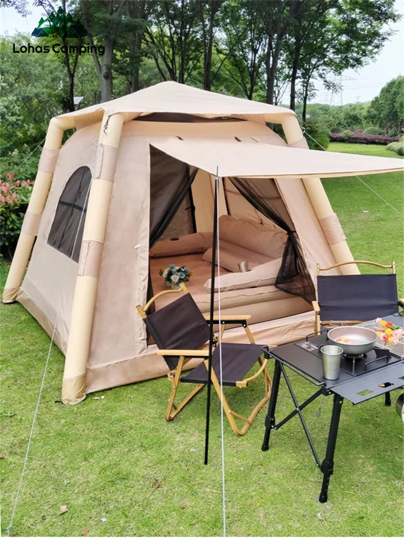 Lohascamping Large Camping Air Tent for 4-5 people Air shelter Dome tent Family Hiking  inflatable One-touch tent Outdoor Tent