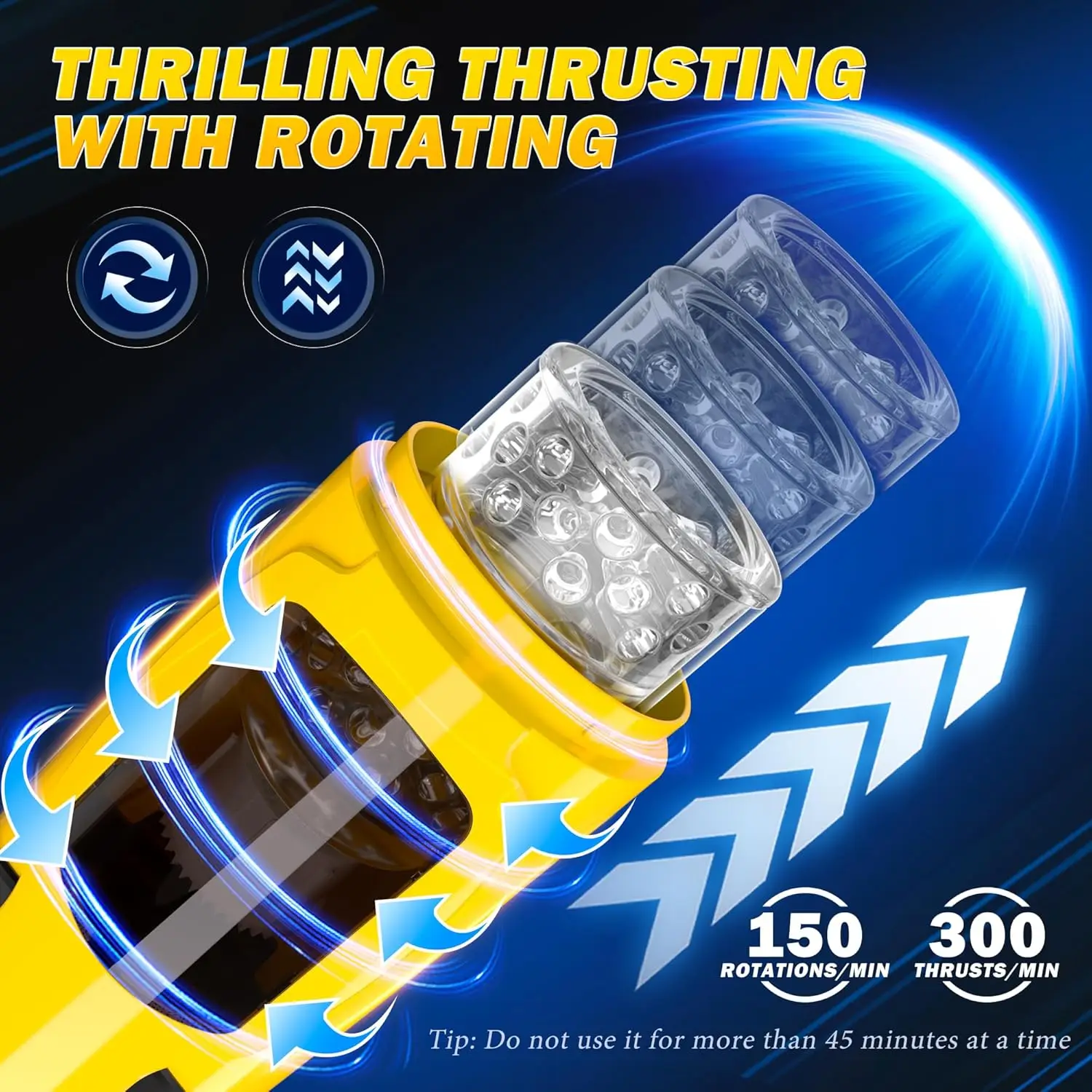 Male Masturbator Automatic Masturbators Cup with 7 Thrusting Rotating Modes for Penis Stimulation, Electric Pocket Pussy Stroker