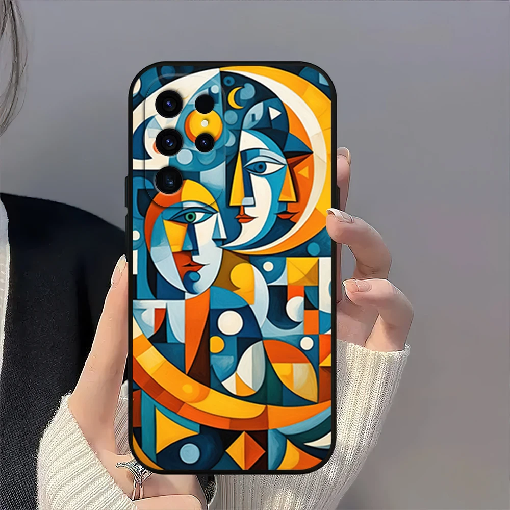 Art Pablo Picasso Abstract Phone Case For Samsung Galaxy A54 A71 A72 A73 S22 S23 Ultra Black Soft Silicone Cover