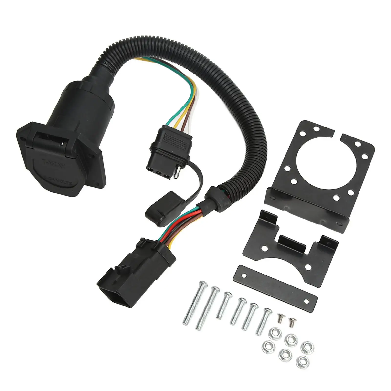 

20135 Trailer Wiring Harness Pure Copper Good Conductivity Trailer Plug for Cord 7 Pin 4 Pin Waterproof for commercial Vehicles