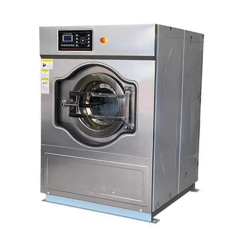 Fully Automatic Industrial Stainless Steel Washer-Dryer 220V Large Commercial Washing Machine Hotel Laundry Equipment 25Kg