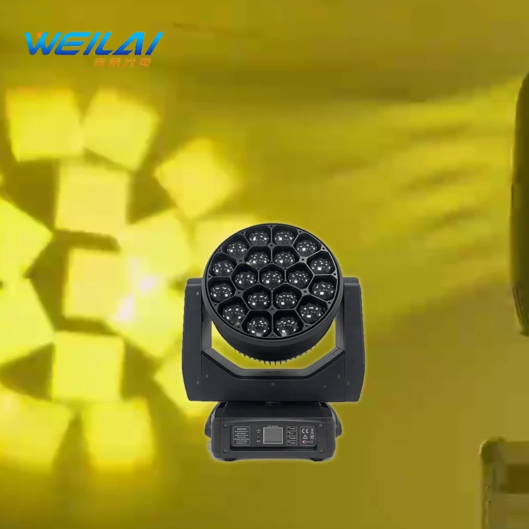 

Заводская поставка сценического освещения с подвижной головкой, светодиодный настенный сценический светильник, 19*40 Вт, сценический светильник, полноцветный RGBW