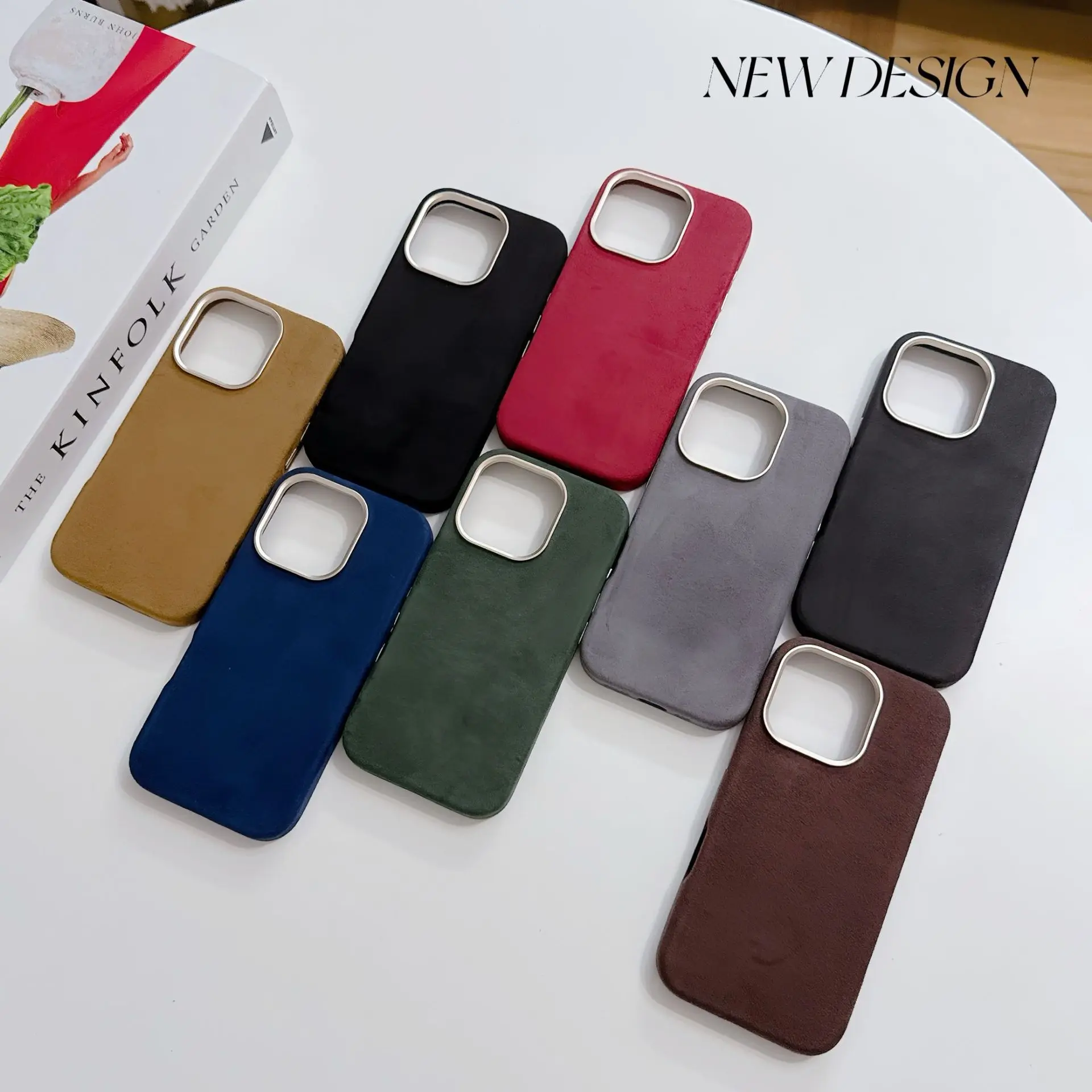 

Built in Velvet Magnetic Anti Drop Phone Case for iPhone 16 15 14 13 17 Pro Max Plus 17Air Skin Feel Metal Frame PC Back Cover