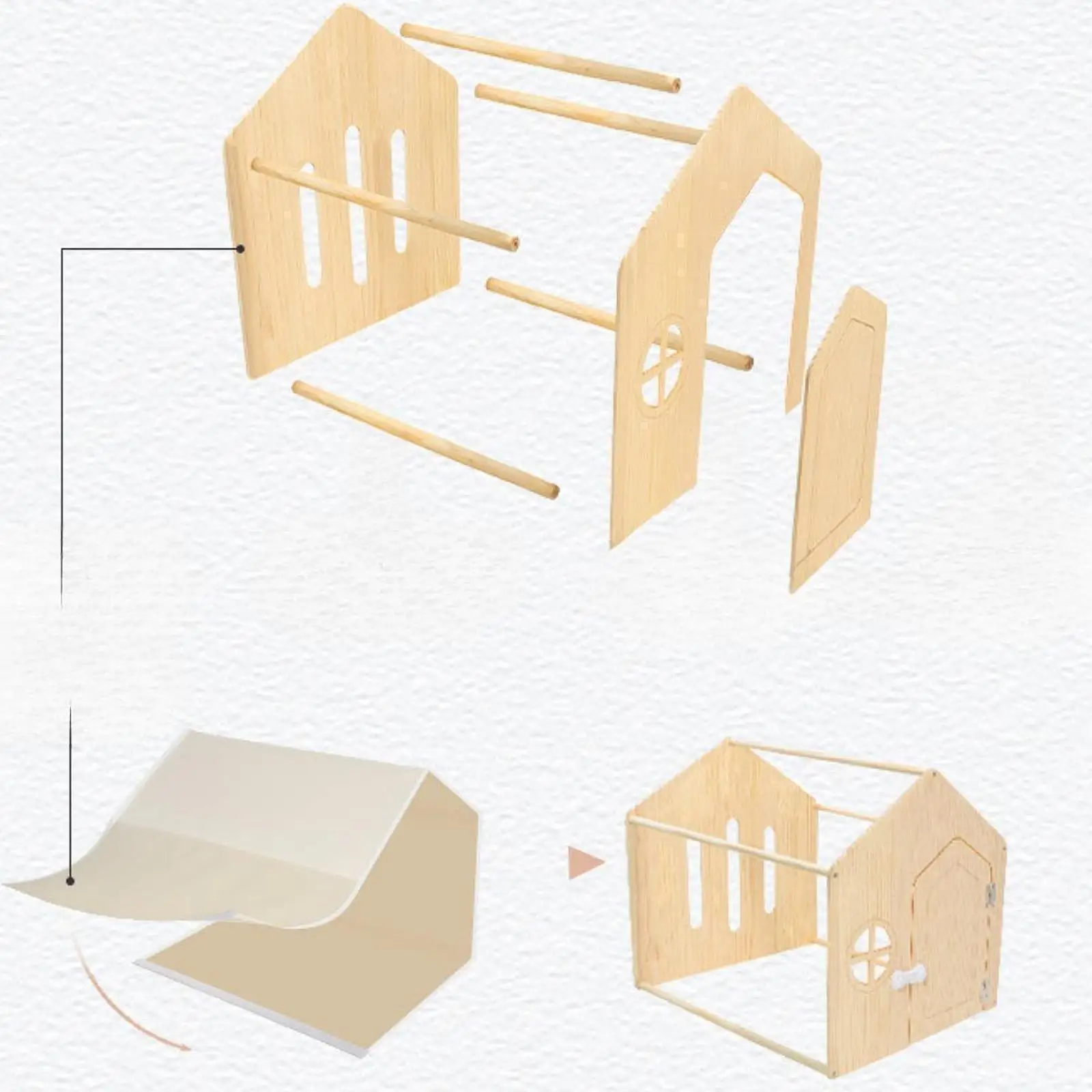 

Деревянный домик для кошек, товары для животных, премиум-класс, для использования в помещении, практичный, профессиональный, прочный, аксессуар для питомцев, клетка-вольер, простая сборка