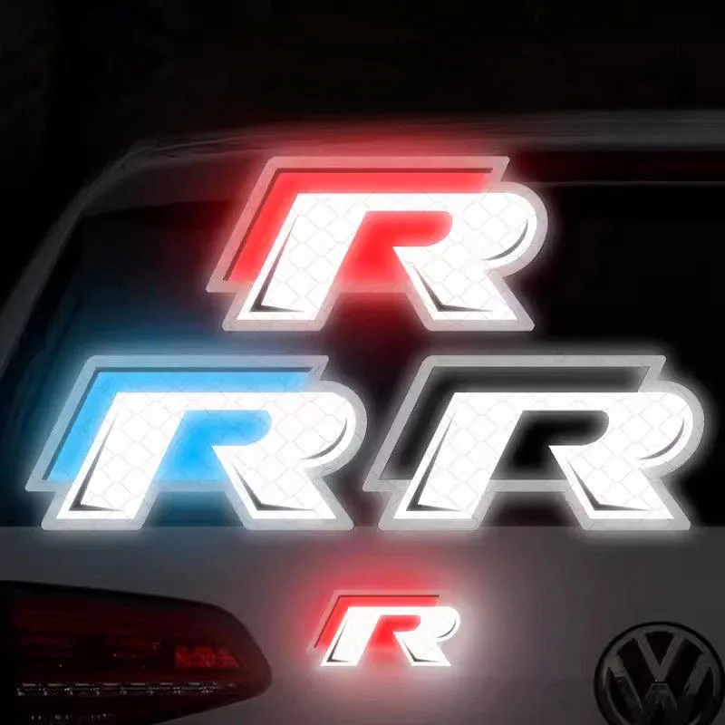 ABT R Logo Car Warning Stickers Decal For Volkswagen VW R-line GTI R Polo Golf Touareg Passat Magotan Tiguan  Beetle Scirocco - view 4