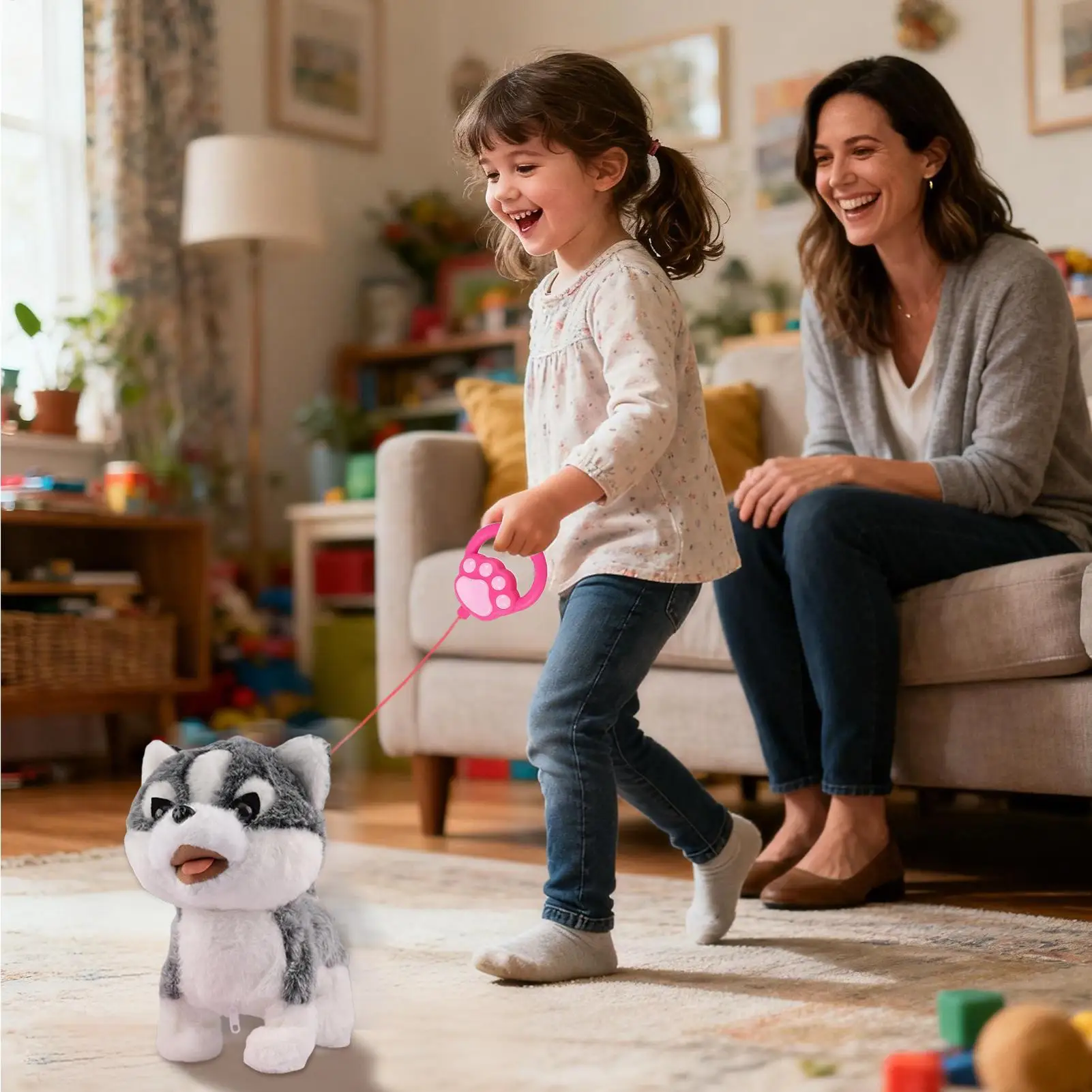 Chien Robot intelligent et réaliste, détection Ai, avec sons, imitation pour enfants, garçons et filles, anniversaire, noël, pâques