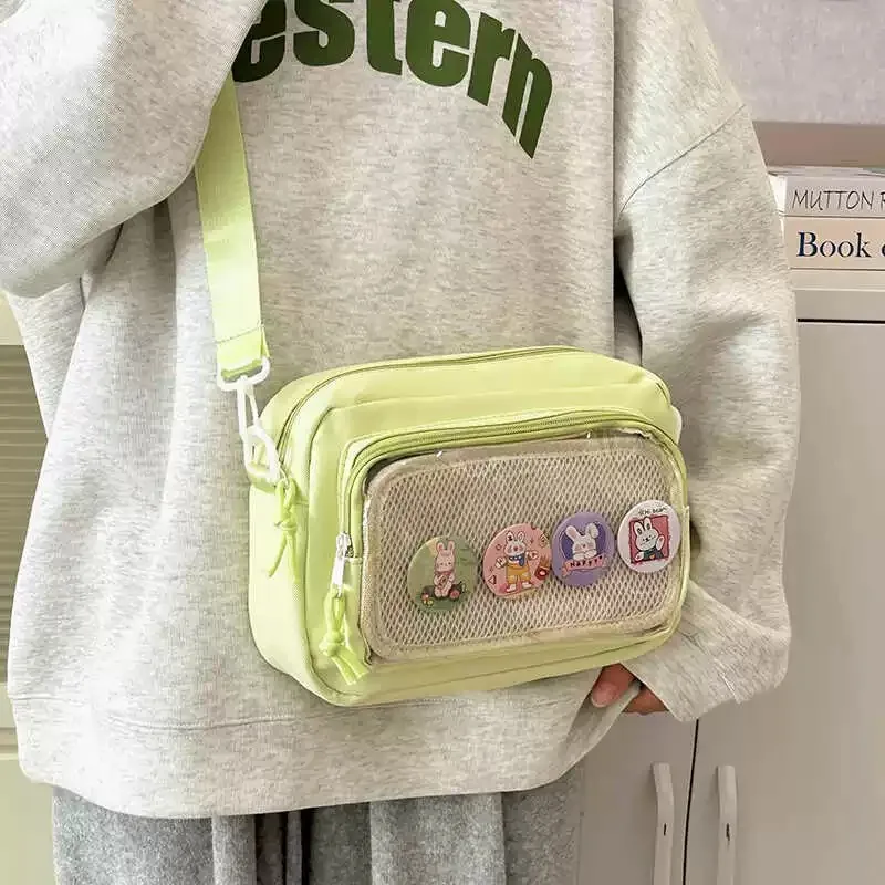 New Y2k Mini Anime Ita Bag Two-dimensional Small Crossbody Bag Cute Girl Transparent Shoulder Bag Otaku DIY Comic Display Purses