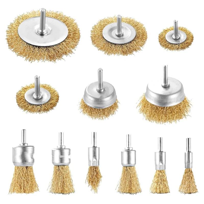 

HLZS-Wire Brushes, Abrasive Wire Wheel Brushes Are Suitable For Electric Drill Rotary Tools, Wood Polishing, Deburring