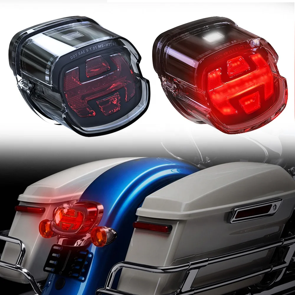 Motorcycle Taillight LED Brake Lights Assembly Fit for Harley Sportster XL for Harley Touring Road Glide...