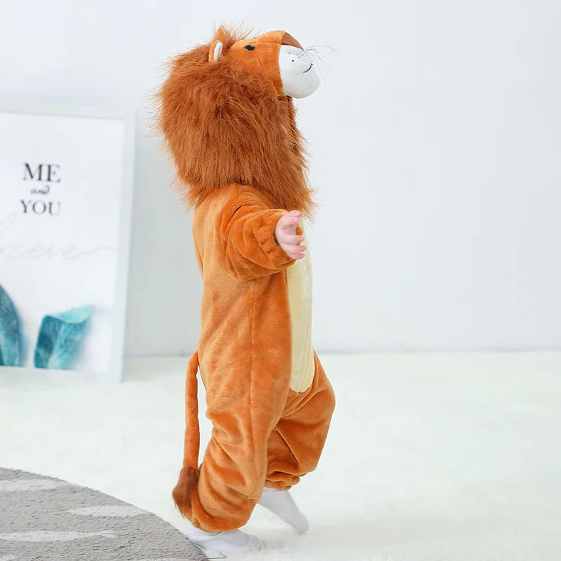 Mono de Animal León para bebé recién nacido, pelele Kigurumis, disfraz de Cosplay para niño pequeño, pijama infantil de Halloween